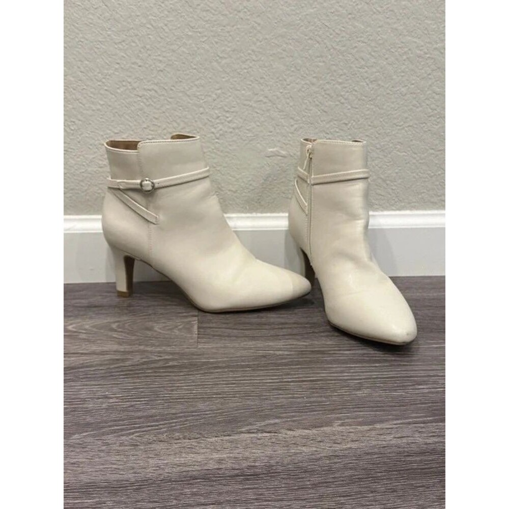 Life stride Guild size 8 FLEX  sole cream ankle booties buckle - Picture 5 of 11